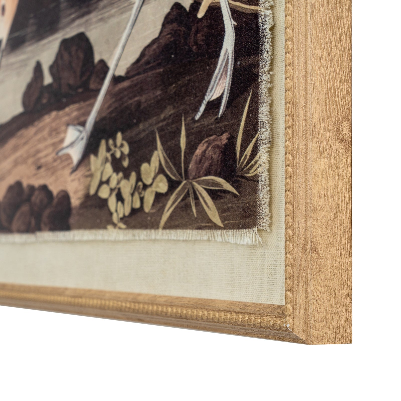 Flora & Fauna Collection Avocet On Linen In Beaded Frame_3765