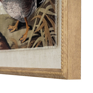 Flora & Fauna Collection Duck On Linen In Beaded Frame_3779