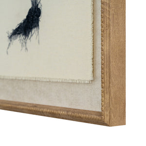 Flora & Fauna Collection Spleenwort On Linen In Beaded Frame_3813