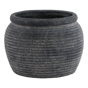 Amalfi Grey Rimmed Plant Pot_1259