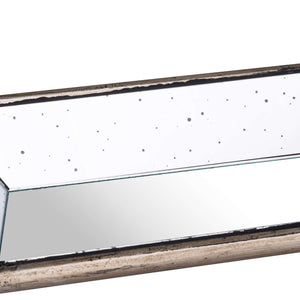 Astor Distressed Mirrored Tray With Wooden Detailing_1343