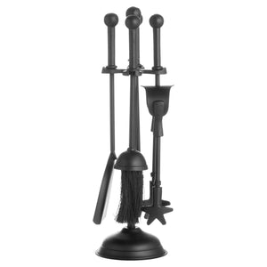 Ball Topped Companion Set In Black_4273