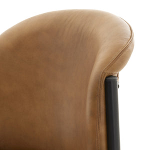 Billy Leather Curved Dining Chair_135