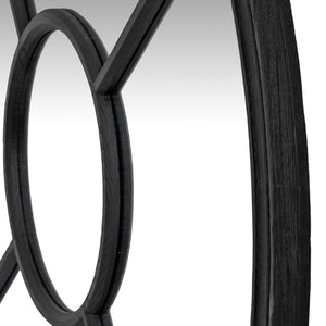 Black Wood Round Window Mirror_4120
