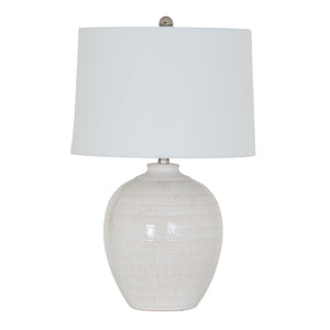 Chevronne Ceramic Table Lamp With Linen Shade_747