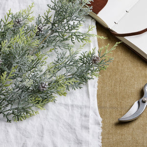 Frosted Pine Tall Stem With Pinecones_4855