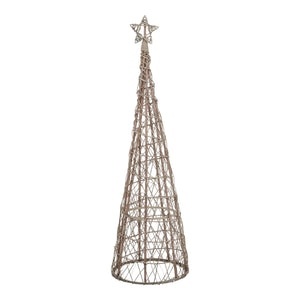 LED Wicker Christmas Tree With Star_1892