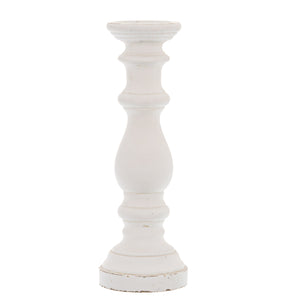 Matt White Ceramic Column Candle Holder_2481