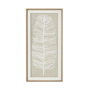 Large Plume White Feather Art Mounted In Beaded Frame_3840
