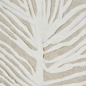 Large Plume White Feather Art Mounted In Beaded Frame_3842