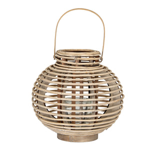 Large Round Willow Lantern With Glass Holder_880