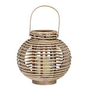 Large Round Willow Lantern With Glass Holder_881