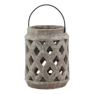 Siena Brown Lattice Lantern_1065
