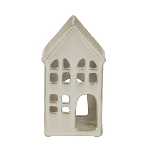 White Ceramic House Tea Light Holder_2048