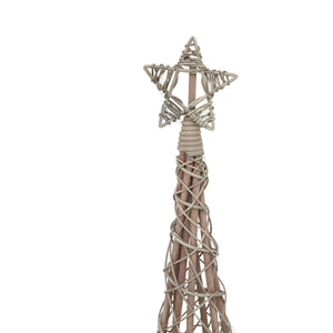 LED Wicker Christmas Tree With Star_1893