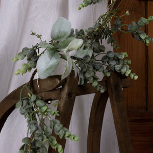 LED Winter Garland With Eucalyptus And Lambs Ear_5186