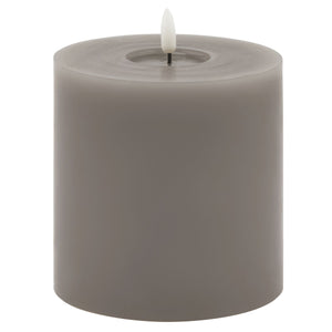 Luxe Collection Melt Effect 3x4 Grey LED Wax Candle_2150