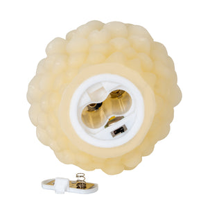 Luxe Collection Natural Glow Cream Pinecone LED Wax Candle_2327