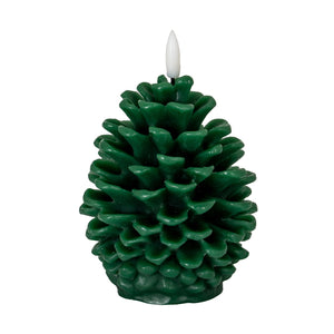 Luxe Collection Natural Glow Cream Pinecone LED Wax Candle_2338