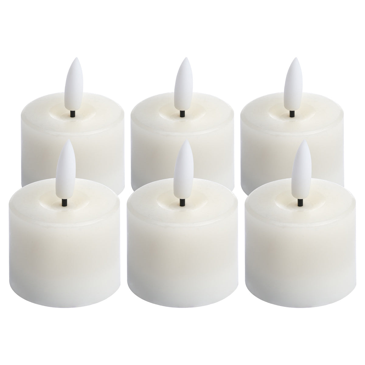 Luxe Collection Set Of 6 Natural Glow Led Tealight Candles_2382