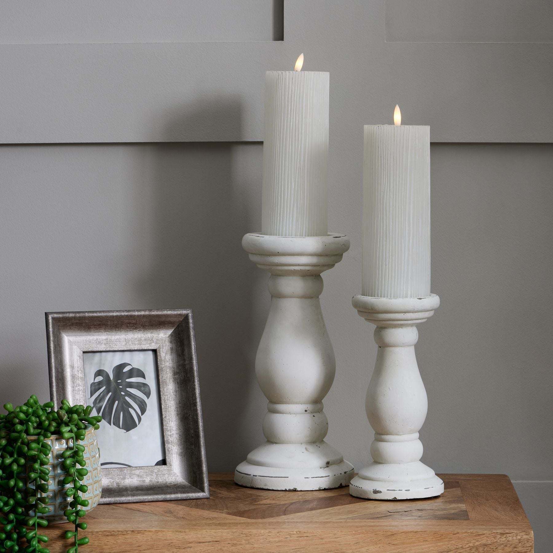 Matt White Ceramic Candle Holder_3213