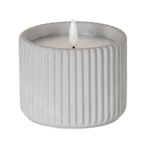 Luxe Collection Natural Glow Ribbed Large Led Candle_2310