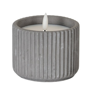 Luxe Collection Natural Glow Ribbed Large Led Candle_2354