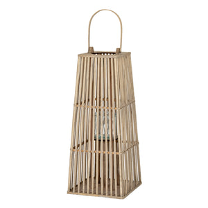 Large Silo Wicker Lantern With Glass Holder_951