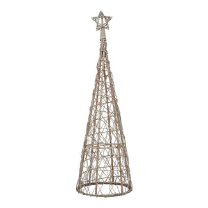 LED Wicker Christmas Tree With Star_2093