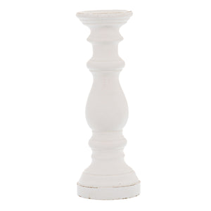 Matt White Ceramic Column Candle Holder_2478