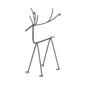 Rustic Metal Reindeer On Stand_2563