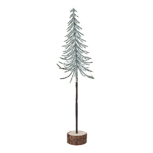Snowy Spindle Tree In Wood Log_2575