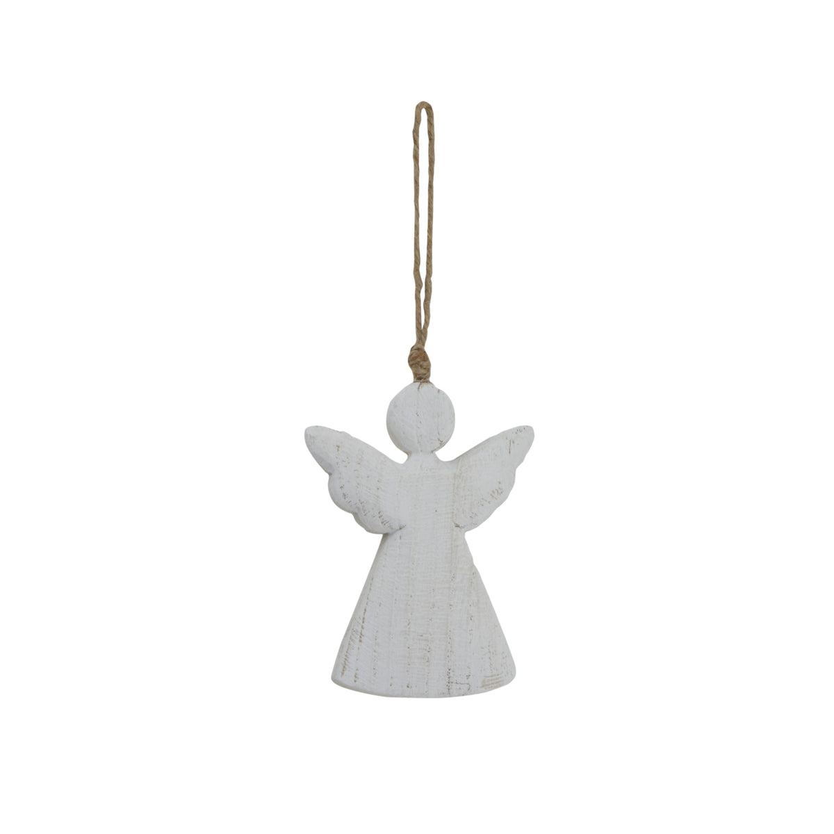 Whitewashed Rustic Hanging Angel_3626