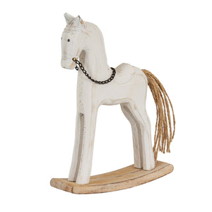 Whitewashed Rustic Rocking Horse_3632
