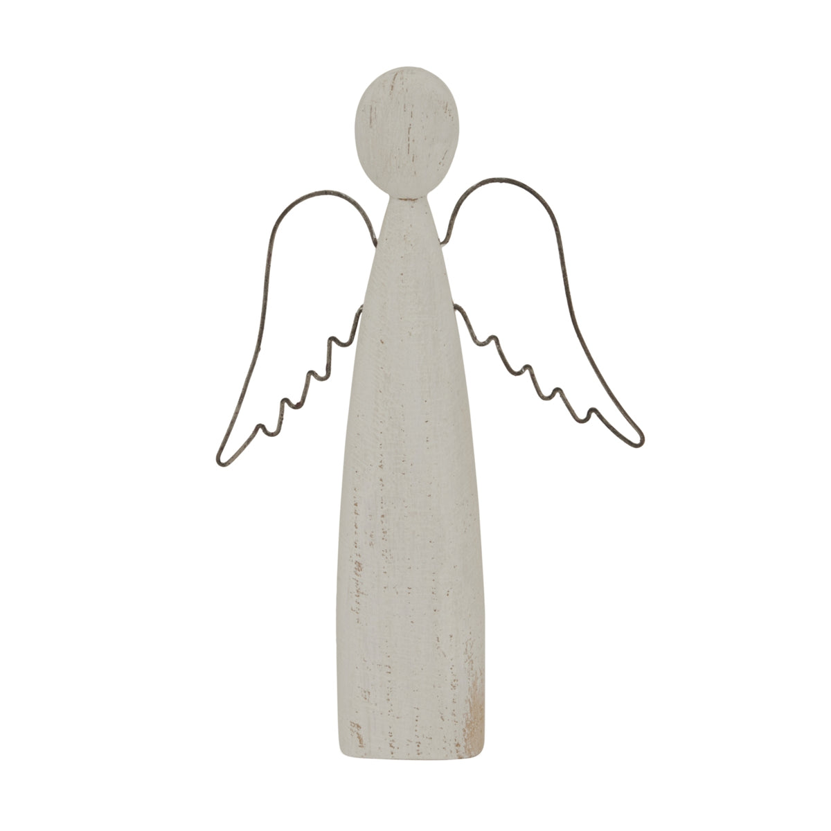 Whitewashed Rustic Standing Angel_3637