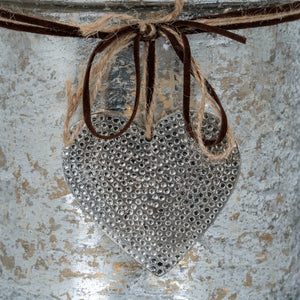 Mercury Hammered Heart Candle Holder_2624