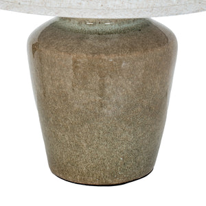 Mottura Ceramic Table Lamp With Edged Linen Shade_974