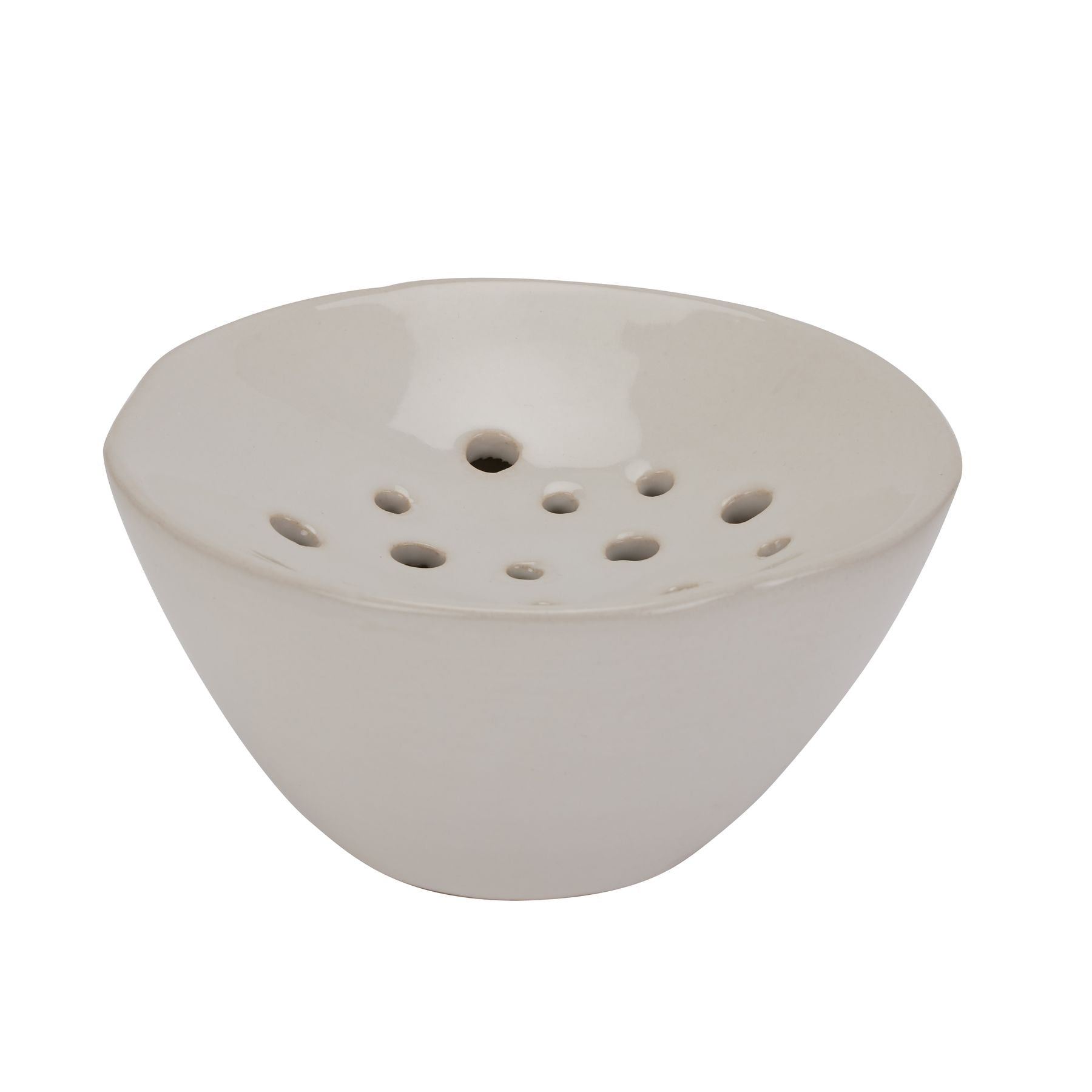 Off White Ceramic Flower Frog_5279