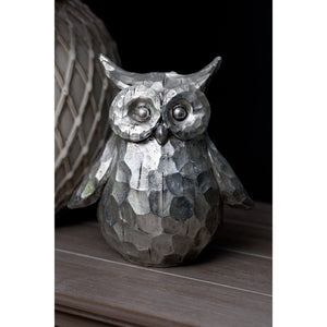 Olive The Large Silver Ceramic Owl_2779