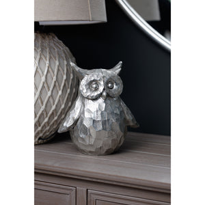 Olive The Large Silver Ceramic Owl_2778