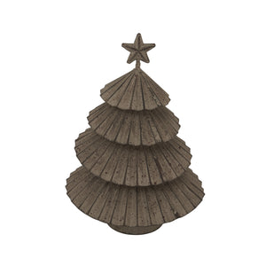 Rustic Metal Layered Tree With Star_2886