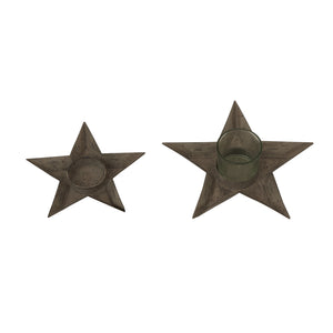 Rustic Metal Star Tealight Holder_2913