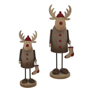 Rustic Rudolf With Stocking Decoration_2939