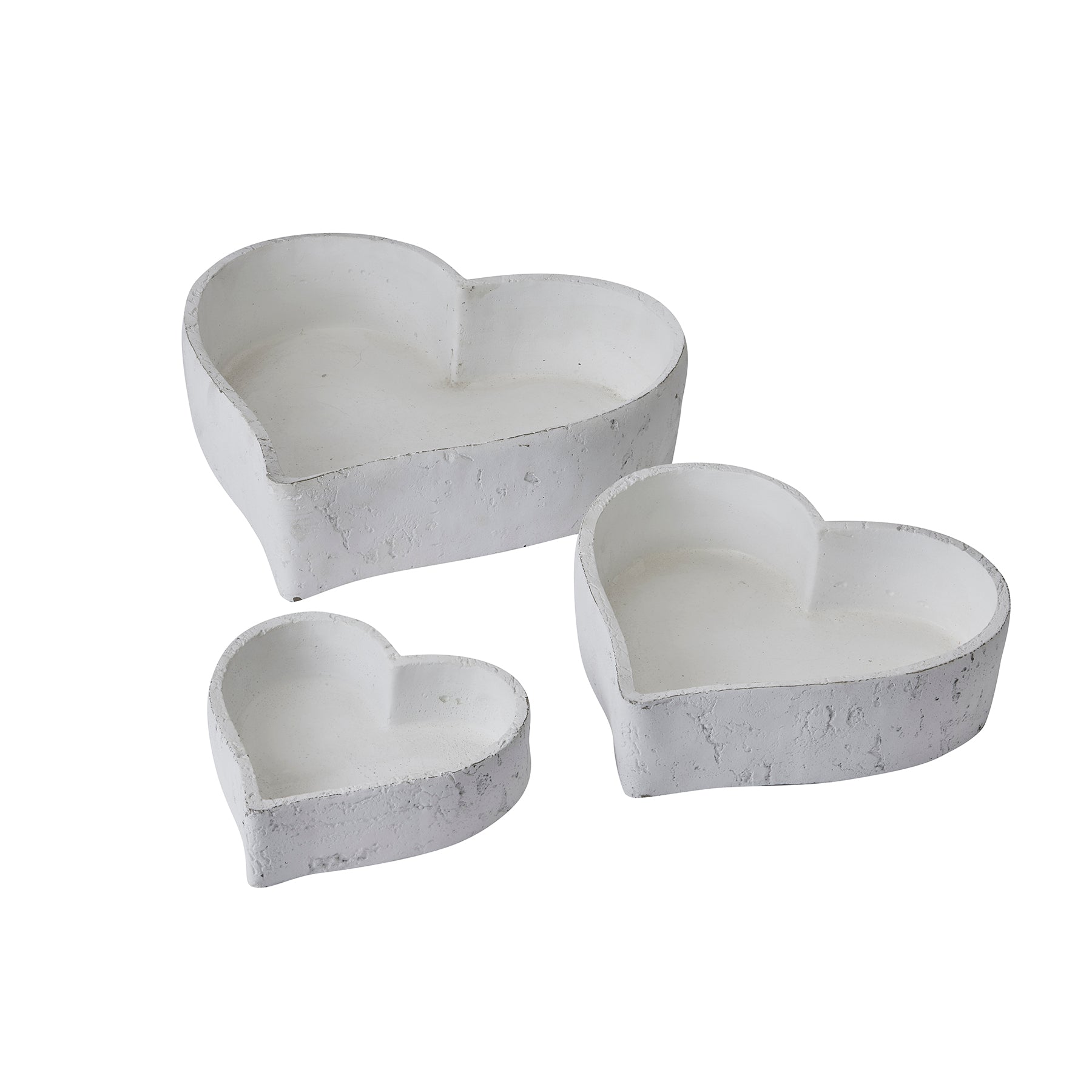 Set Of Three Large Matt White Ceramic Dishes_2978