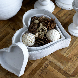 Set Of Three Large Matt White Ceramic Dishes_2981