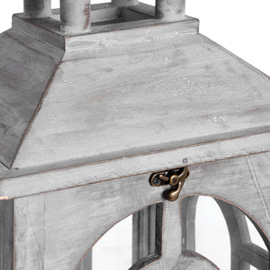 Set Of Three Wooden Lanterns With Archway Design_1044