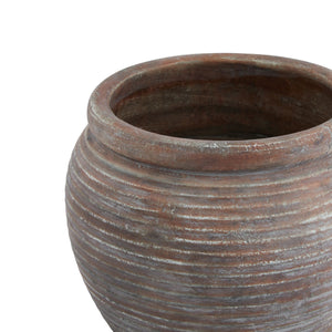Siena Brown Diameter Rimmed Plant Pot_3036