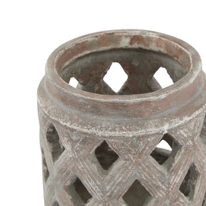 Siena Brown Lattice Lantern_1069
