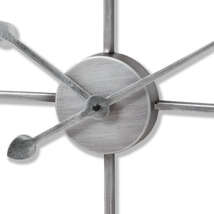 Silver Heart Skeleton Wall Clock_4053