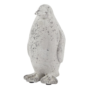 Grey Stone Effect Penguin Statue_3195